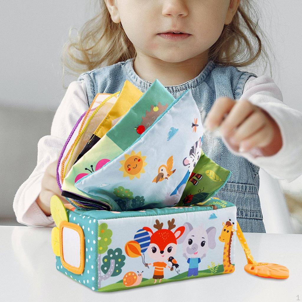 Busy Pull Tissues Activities Montessori Crinkle Tissue Toy Baby Toys Fun Sensory Box
