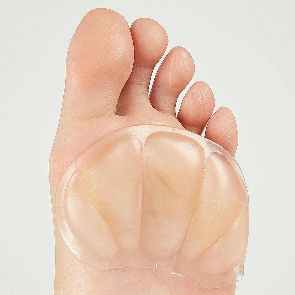 Clear Silicone Heel & Forefoot Cushion Pads Unisex Comfort for High Heels Sneakers Summer Wear (Lightweight Breathable)