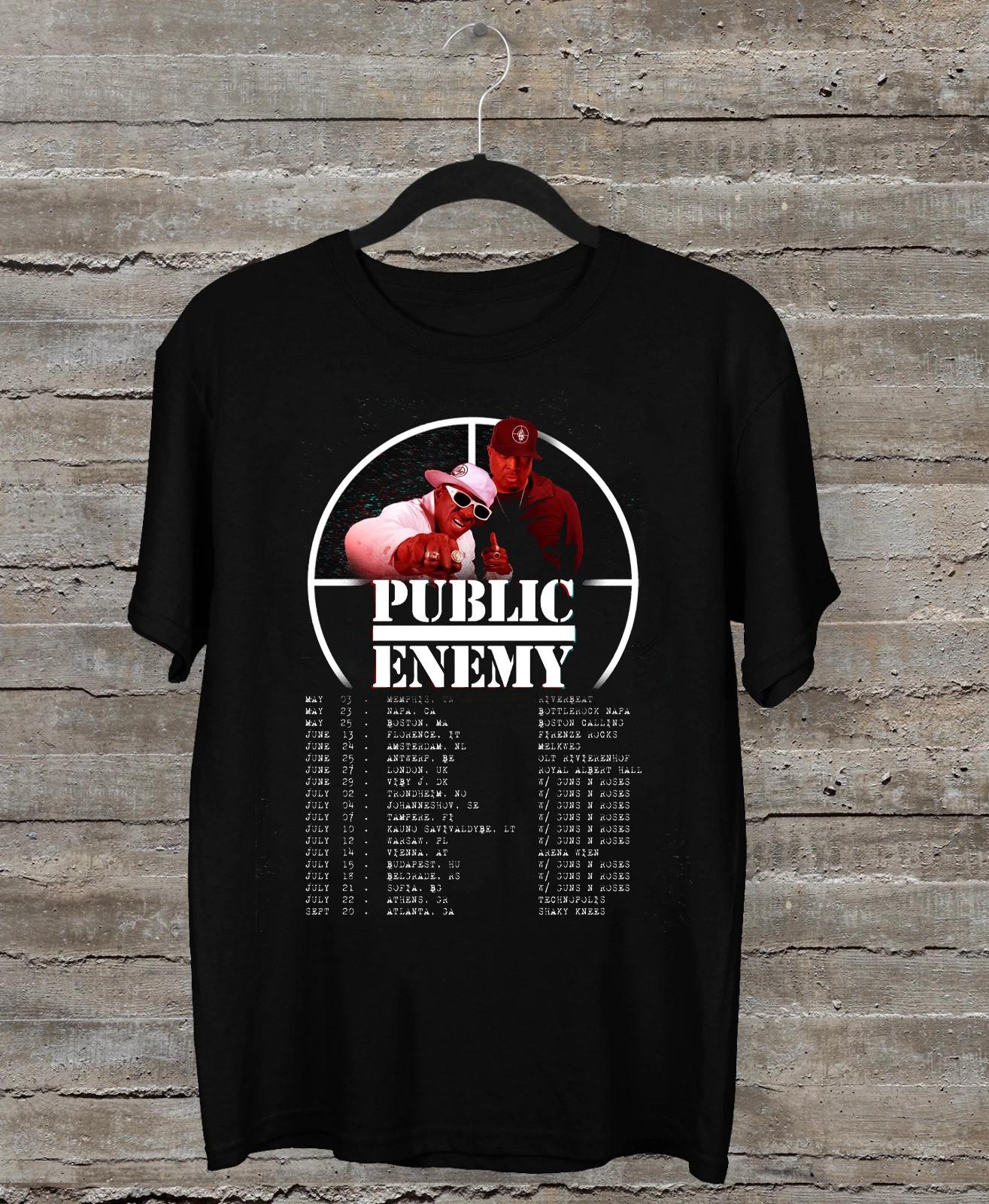 Public Enemy BAND 2025 Tour Dates T Shirt Full Size S-5XL S разноцветный