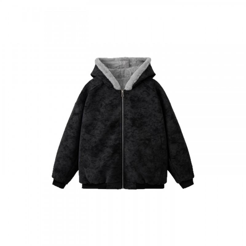Unisex Oversized Kapuzen-Baumwoll-Pufferjacke Winter Warm Lockerer Schnitt Streetwear Mantel Herren Damen