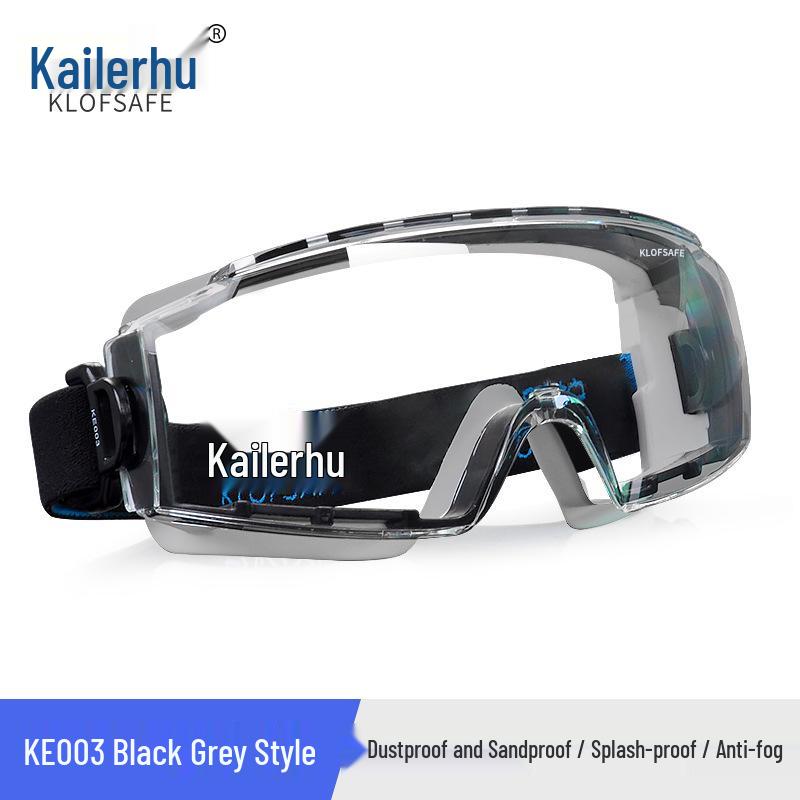 Kailleh KE003 Anti-Splash Impact-Resistant Protective Glasses for Lab, Cycling, and Dust Resistance.