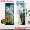 2pcs, 2D FLAT PRINTING Curtains (Without Rod) Dinosaur Valley(2) Creative Chic Curtains Versatile Durable Polyester Curtains