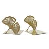 2 szt. Puste podpórki do książek na półki Wytrzymałe metalowe podpórki do książek Podpórki do książek liść ginkgo Podpórki do książek na biurko Dekoracyjny stoper do książek