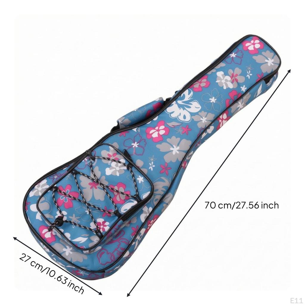 Padded Ukulele Bag Sheltering Gig with Accessory Pocket Reinforced