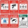 Hisun Tin Sign HD Tin Sign Bilingual Security Warning Wall Decor  Retro French  English Video Surveillance Metal Poster for Business Home