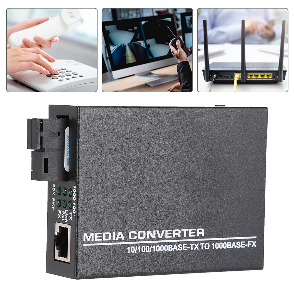 1000Mbps Ethernet Fiber Optic Media Transceiver Single Mode Converter