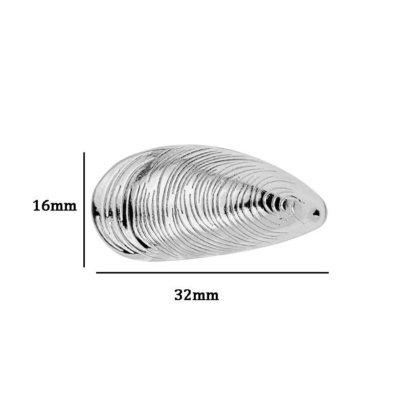 10pcs Metal Button Sewing Clothing DIY Craft High-Grade Decorative Golden/Silver Irregular Shell Shape Buttons Accessories