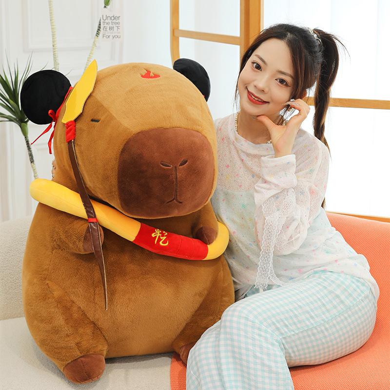 New Nezha Kapibara Plush Toy Capybara Doll Girl Children's Birthday Gift Large Doll