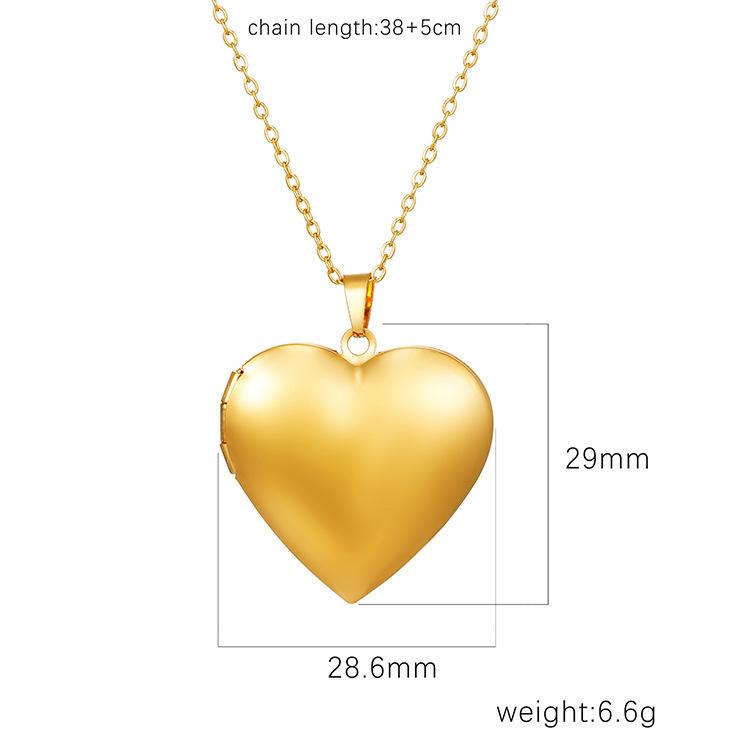 Heart-Shaped Stainless Steel Pendant Necklace - Trendy Retro Titanium Steel Design for Women