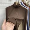 Autumn and Winter Solid Color All-match High Collar Plus Thin Velvet Thread T-shirt Women's Inner Bottoming Shirt Thick Top