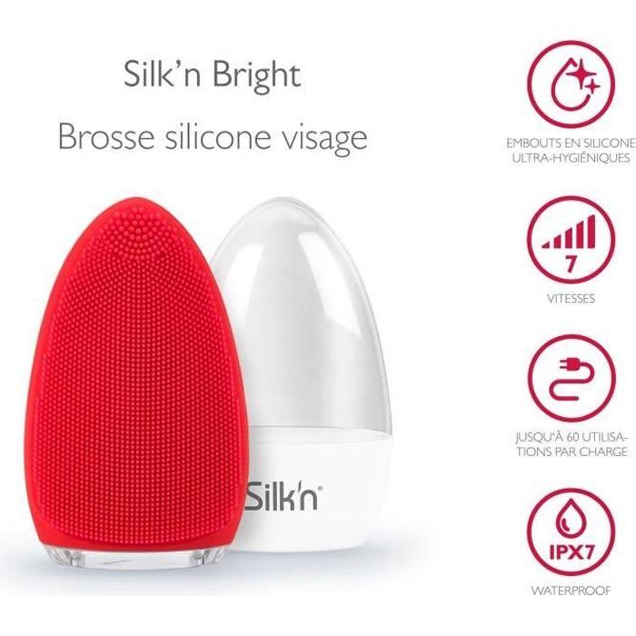 Joom Octopia Unisex Brosse Nettoyante Pour Le Visage Silk'n Bright Rouge - Rechargeable - Hypoallergénique - Bild 6