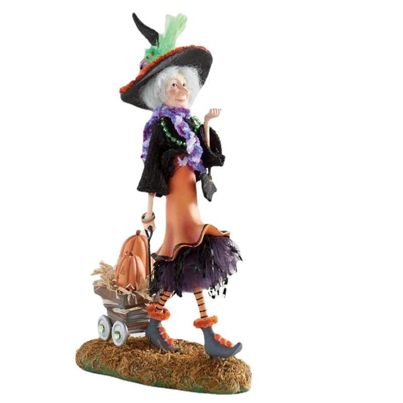 Halloween Witch Doll Resin Ornament Office Bedroom Desktop Charming Figurine Decoration Ornament Synthetic Resin Material