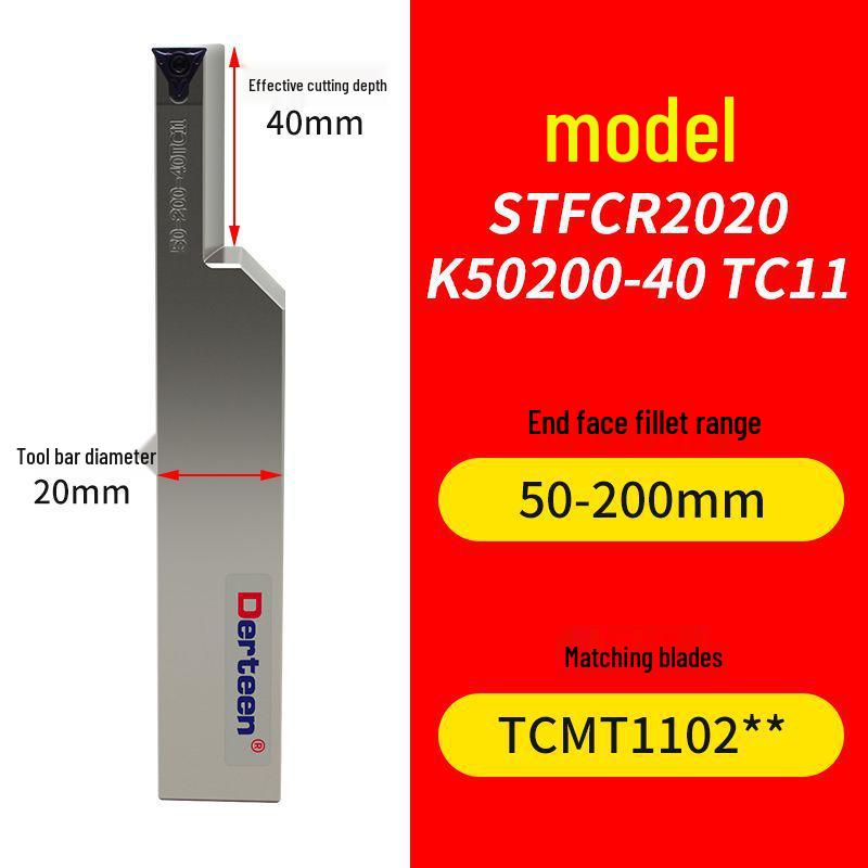 Vibrationsdämpfender CNC-Stirnnut-Werkzeughalter mit großer Schnitttiefe und rundem Bogen-Design