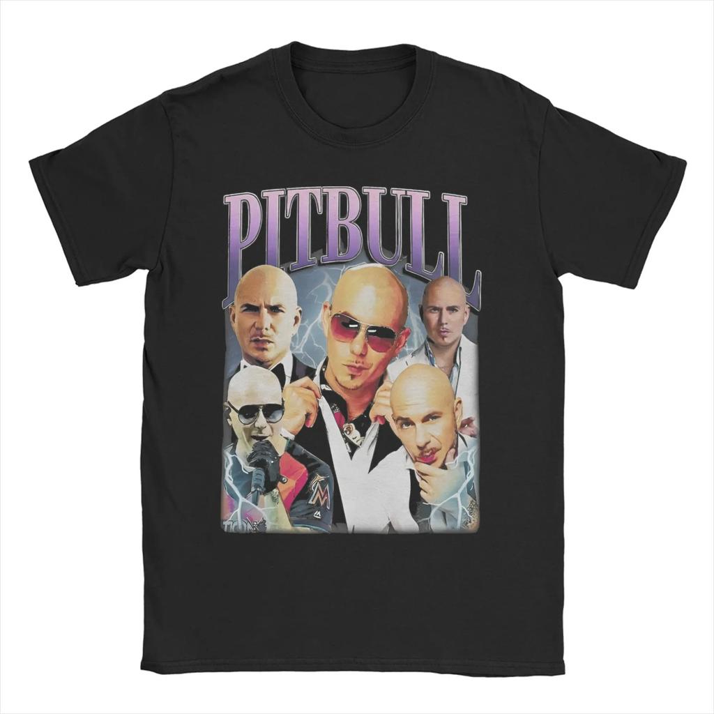 Lustiges Pitbull Rapper T-Shirt für Männer Frauen Rundhals Baumwolle T-Shirt Mr Worldwide Kurzarm T-Shirt Geburtstagsgeschenk Kleidung