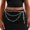 Ingemark Luxury Multi Layer Imitation Pearl Belly Waist Chain for Women Elegant Adjustable Skirt Belt Body Chain Jewelry New