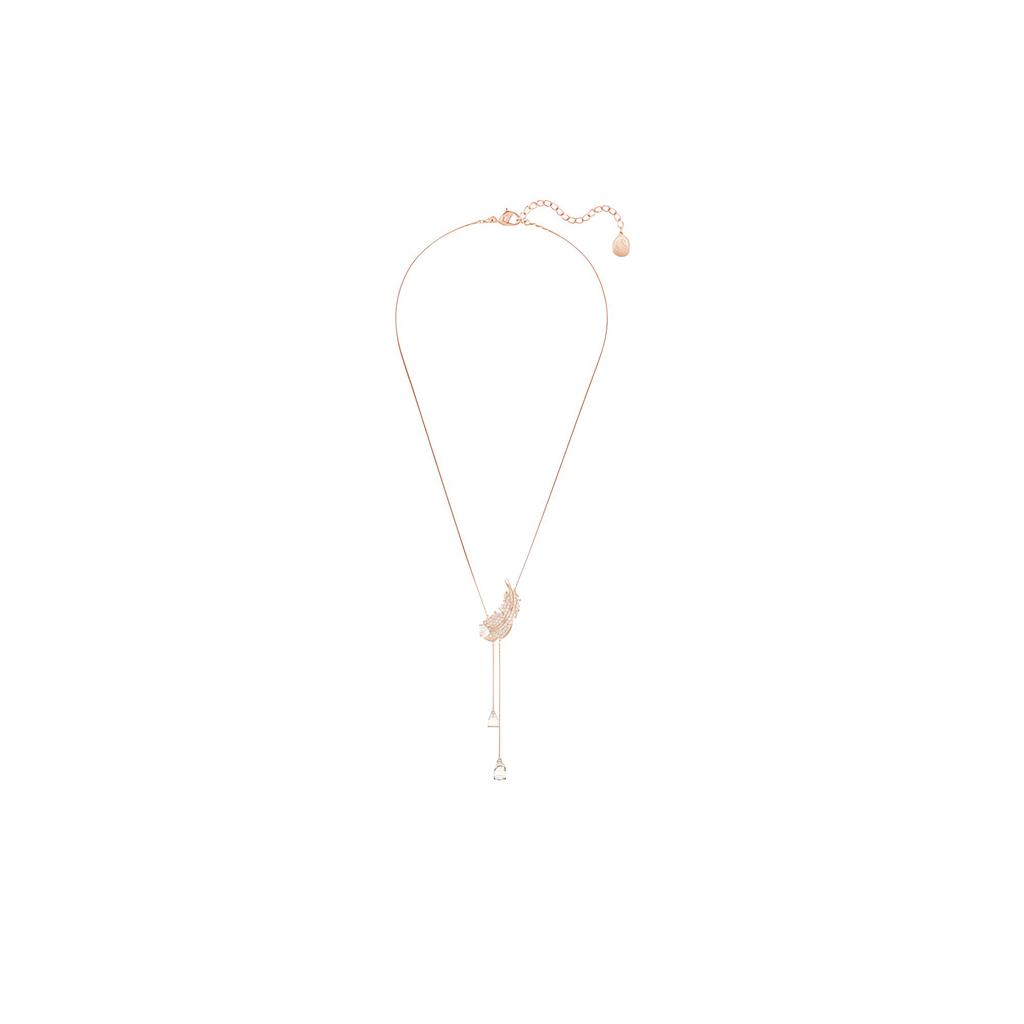 Swarovski Feather Pattern Cubic Zirconia Necklace Women Necklace Rose-Gold 5663485