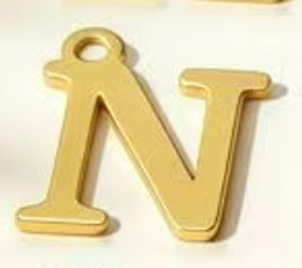 DIY Jewelry Accessories: 26 Alphabet Titanium Steel Pendants for Bracelets, Necklaces, Handmade Charms