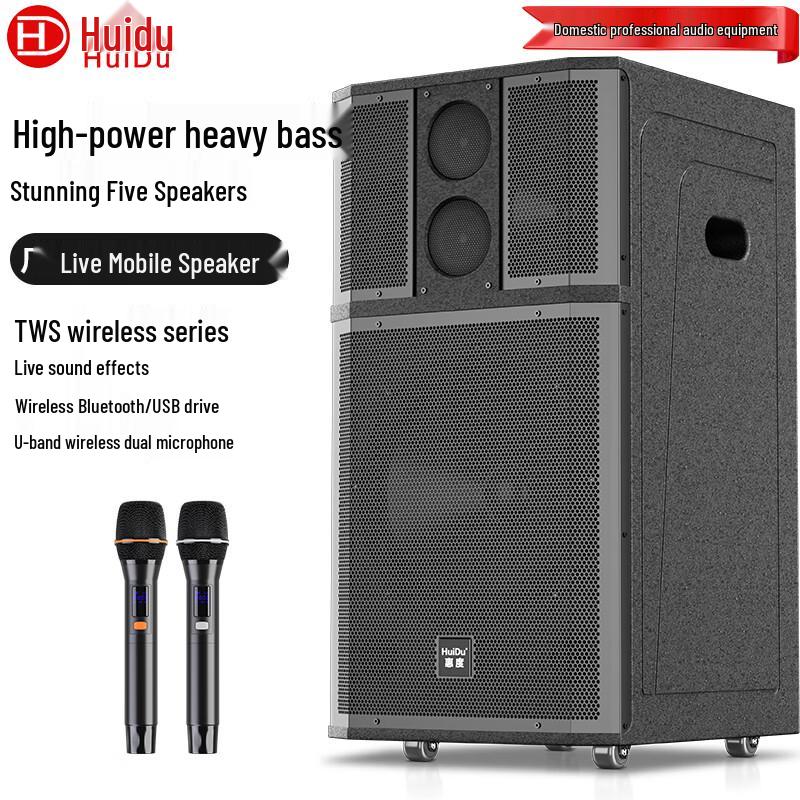 Huidu DM-88 18-inch Professional Bluetooth Trolley Speaker