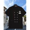 Men's Chef Uniform Jacket with Knife Soft Everyday And Christmas Eve Outfit Seasonal Casual Wear Festive Design Comfortable Fit Short Sleeve Top