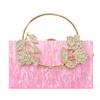New Womens Bag Banquet Pearlescent Acrylic Women's Tote Crossbody Vintage Shoulder Square Bags Flowers Luxury Purse Evening Bag