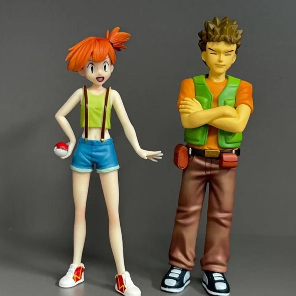 New In Stock Ash Ketchum Anime Figure Brock Action Figure Misty Figurine Pvc Gk Statue Model Doll Collection Decoration Room Toy