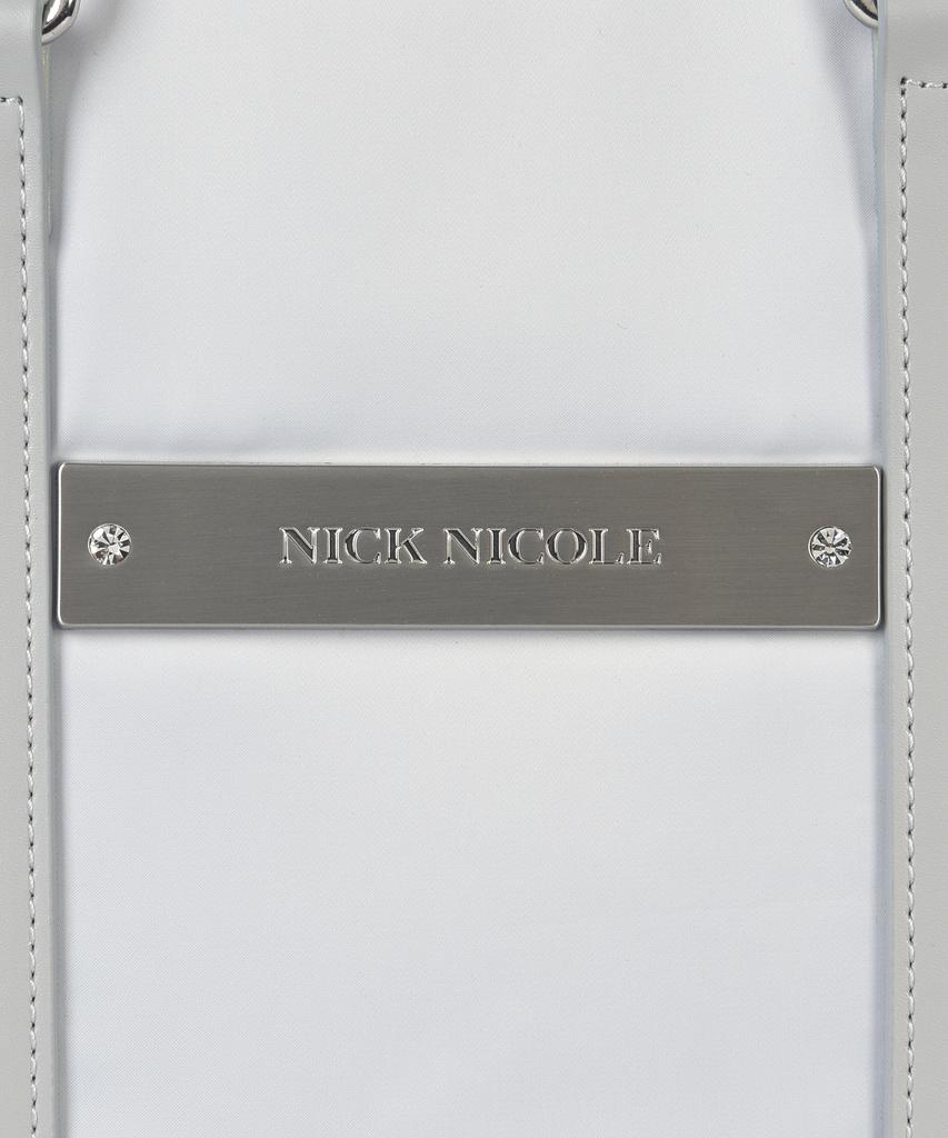 Nick&Nicole Crystal Nylon Combi Boston Bag_Silver