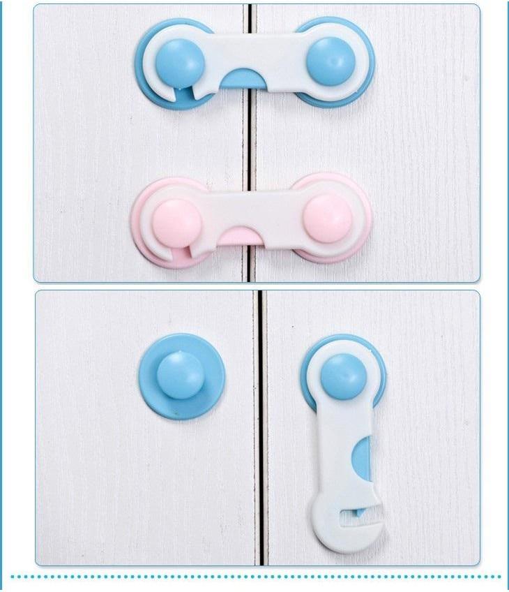 Kindersicherung für Schränke und Kühlschränke mit sicherem Design in Farboptionen