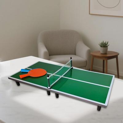 Mini Ping Pong Table Tennis Desk Detachable with Net Multifunctional for Room Apartment Board