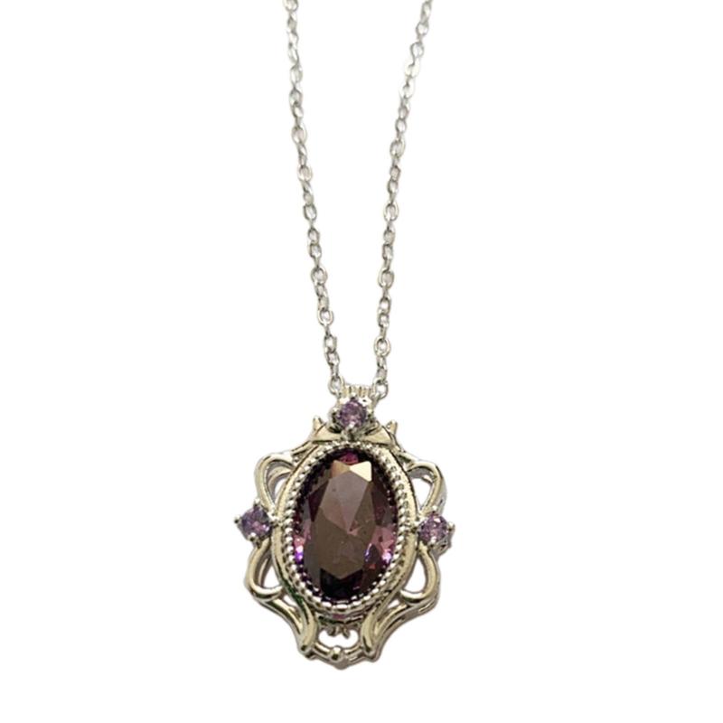 Elegant Necklace Accessory Trendy Diamond Embellished Pendant Clavicular Chain Neck Jewelry for Daily Wear Dates Parties