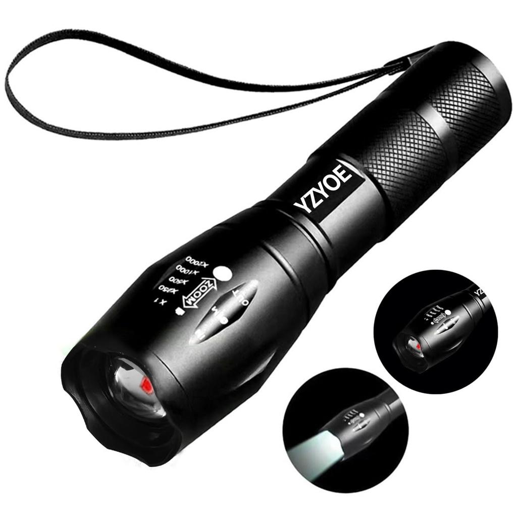 YZYOE Rechargeable 850NM Infrared Tactical Dual White and LED Infrared Hunting Two for Raccoon and Night Flashlight, Light, Modes, Hunting,