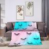 Eyelash Cartoon Eyelashes Blankets Fleece Spring/Autumn  Portable Super Warm Throw Blanket for Bedding Outdoor Bedspreads