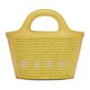 Tropicalia Letter Logo Woven Fabric Shoulder Tote Bag Small Women Bags Yellow BMMP0067Q0P386000Y50