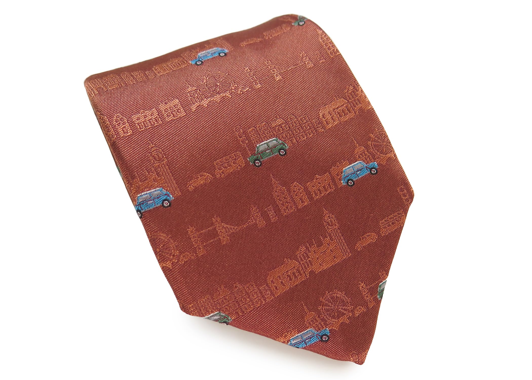 

Шелковый галстук SIMON CARTER Ретро автомобиль (оранжевый) оранжевый