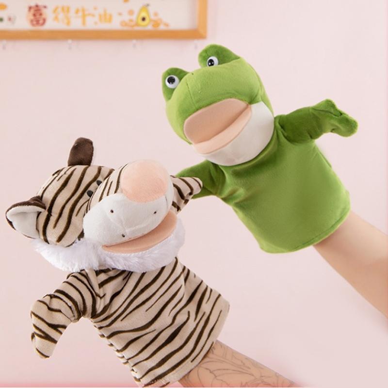 Marionetki na palce Ręczne Marionetki Kreskówkowe Pluszowa Zabawka Akcesoria Imprezowe Ulubiona Zabawka na Spotkania Rodzinne Lew Owca Kaczka Żyrafa Prezenty dla Dzieci