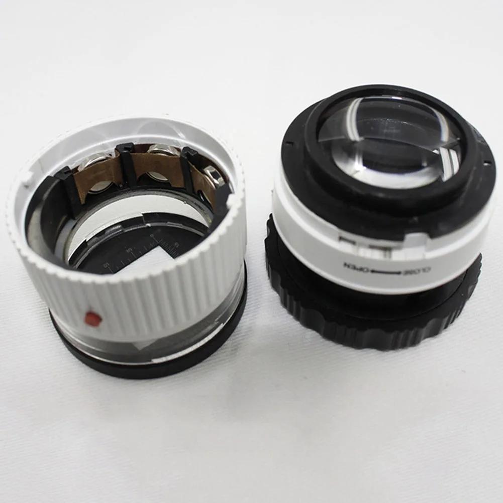 30X Adjustable Handheld Cylindrical Magnifier LED UV Jewelry Money Glass Loupe Magnifying Glass for Precision Work Watch Repair