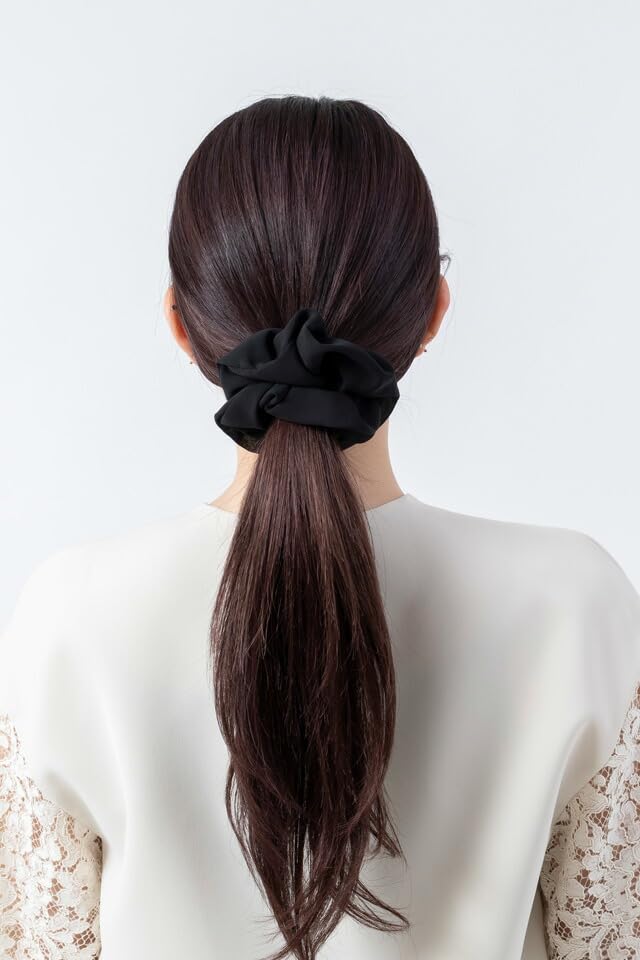 Bijinkami KOEIDO Simple Black In Formal Wear Scrunchie, (Made Japan)