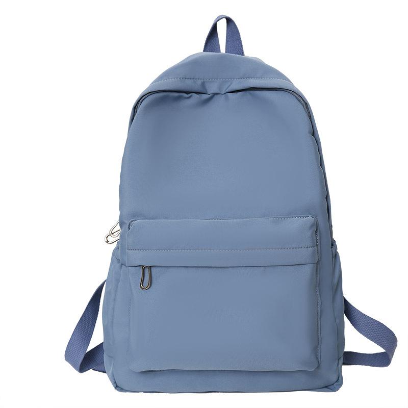 Schoolbag Japanese Ins Wind Solid Color Schoolbag Female Korean Version Harajuku Ulzzang College Student Backpack High School Large Capacity Backpack