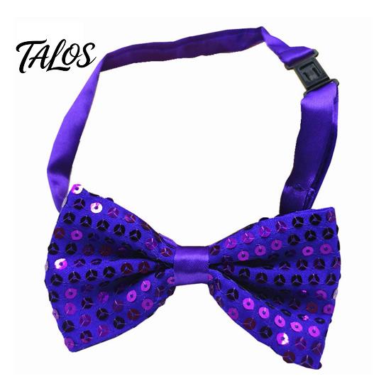 Adult Child Formal Wear Sparkly Sequin Bow Tie, Adjustable Glitter Necktie for Men, Shining Magic Show Tie Shiny Pre-Tied Neck Ties Banquet, Carnival