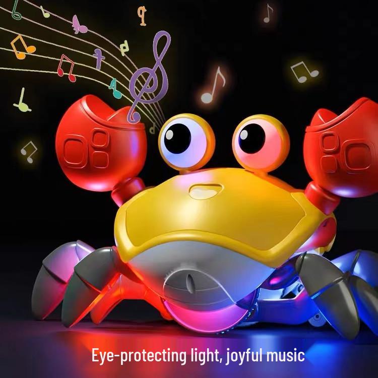 Runaway Crab with Charging, Music & Lights - Interactive Crawling Toy for Kids