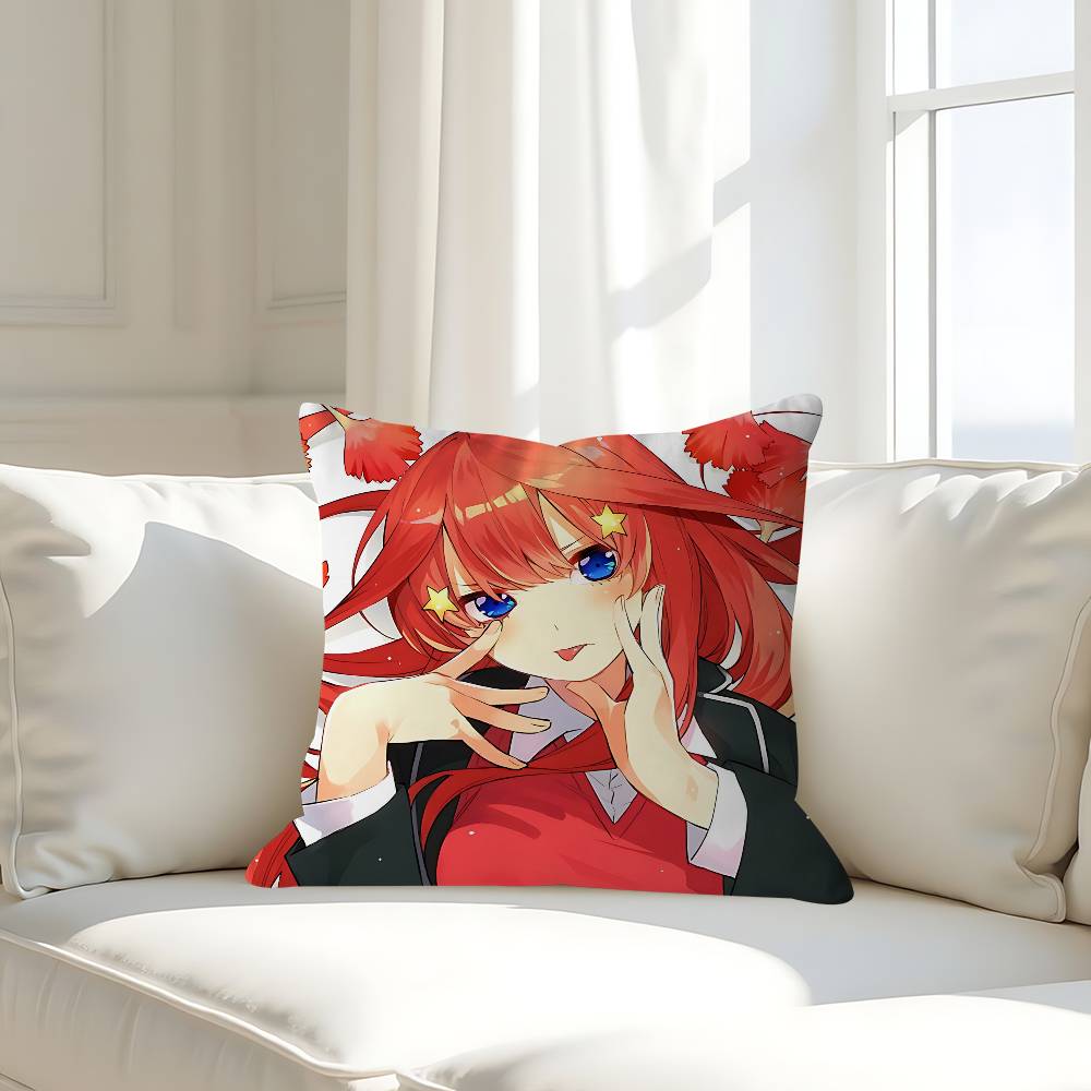 Anime N-Nakano-Itsuki Cushion Cover Inches Farmhouse Decor Home Throw Pillow Covers For Couch Decorations