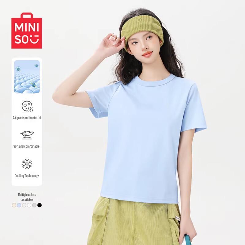 MINISO 2026 New Antibacterial Women s Short Sleeve T-Shirt XL