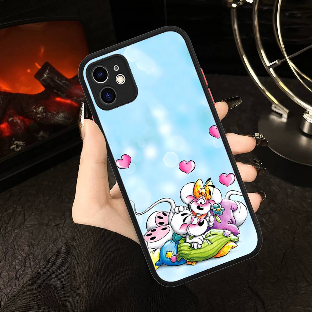 Cartoon D-Diddl For IPhone 16 15 14 Plus 13 12 11 Pro Max X XS MAX Translucent Matte Shockproof Cover