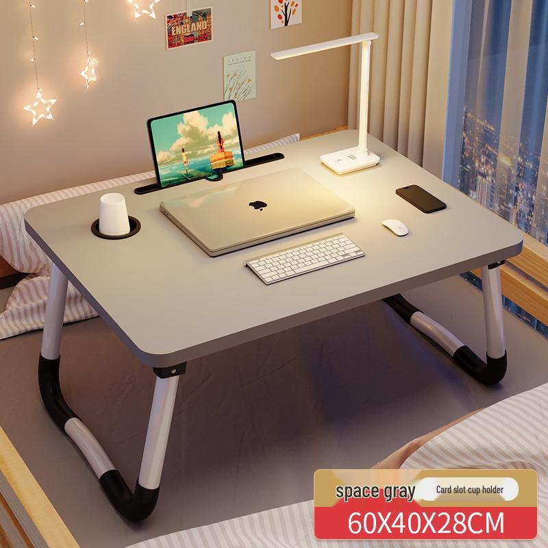 Foldable Laptop Bedside Table - Adjustable Study Desk for Bedroom or Bay Window