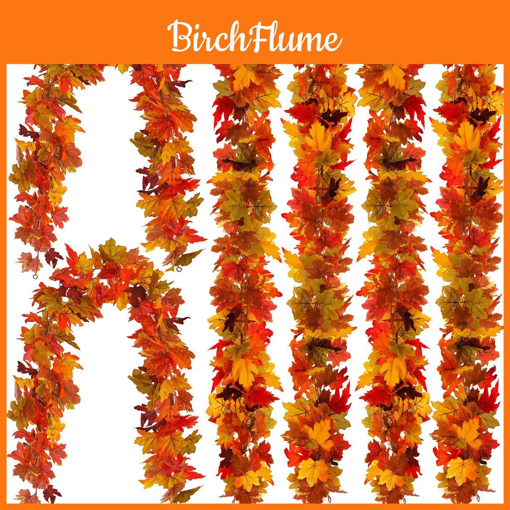 Autumn Artificial Maple Leaf Garland For Wedding Decor And Outdoor Events