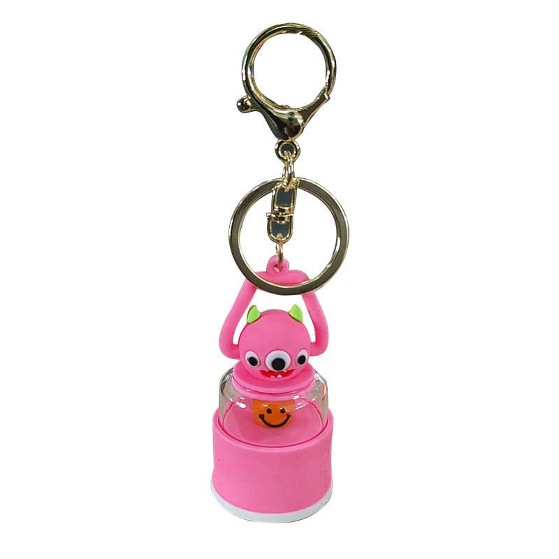 Adorable Silicone Monster Keychain Light Cute Pendant For Bags And Cars