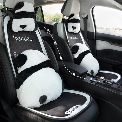 Cartoon Car Headrest Waist Rest Cute Panda Car Neck Pillow Pillow All Seasons Universal Car Interior Cushion