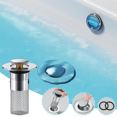 Floor Drain Filter Anti Odor Wash Basin Hair Catcher Anti Clogging Sink Strainer Stopper Fit 1.1-1.45 Hole Bathroom Sink Stopper