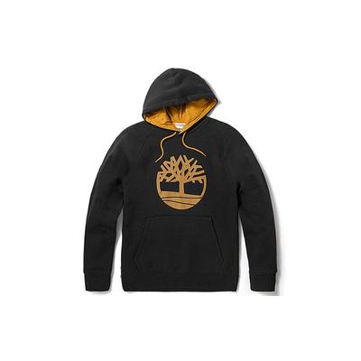 Fleece Hooded Sweatshirt Men Sweatshirts Black A69WN-001