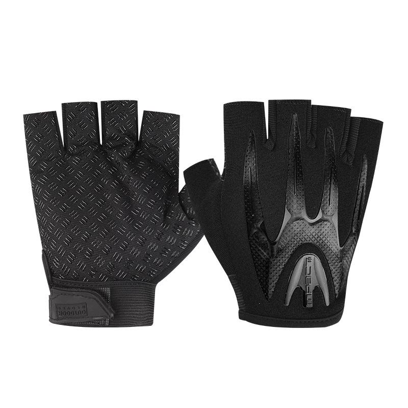 Tactical Half Finger Gloves Men's Outdoor Sports Cycling Training Anti Slip and Wear Resistant Protection Operations Military Fan Seal Special Forces