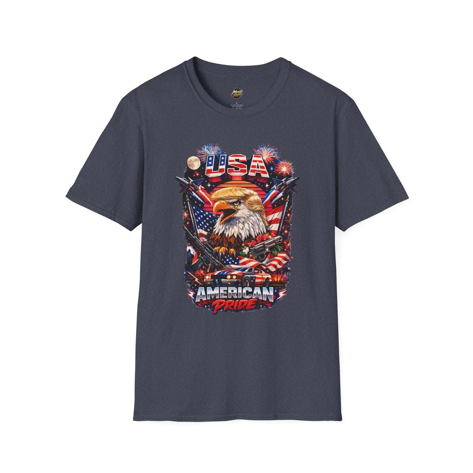 USA American Pride Eagle Shirt | Patriotic T-Shirt | Freedom Graphic Tee 3XL